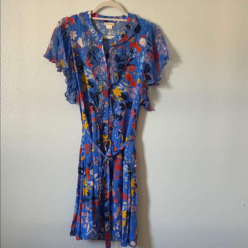 Shoshanna Blue Floral Mini Dress